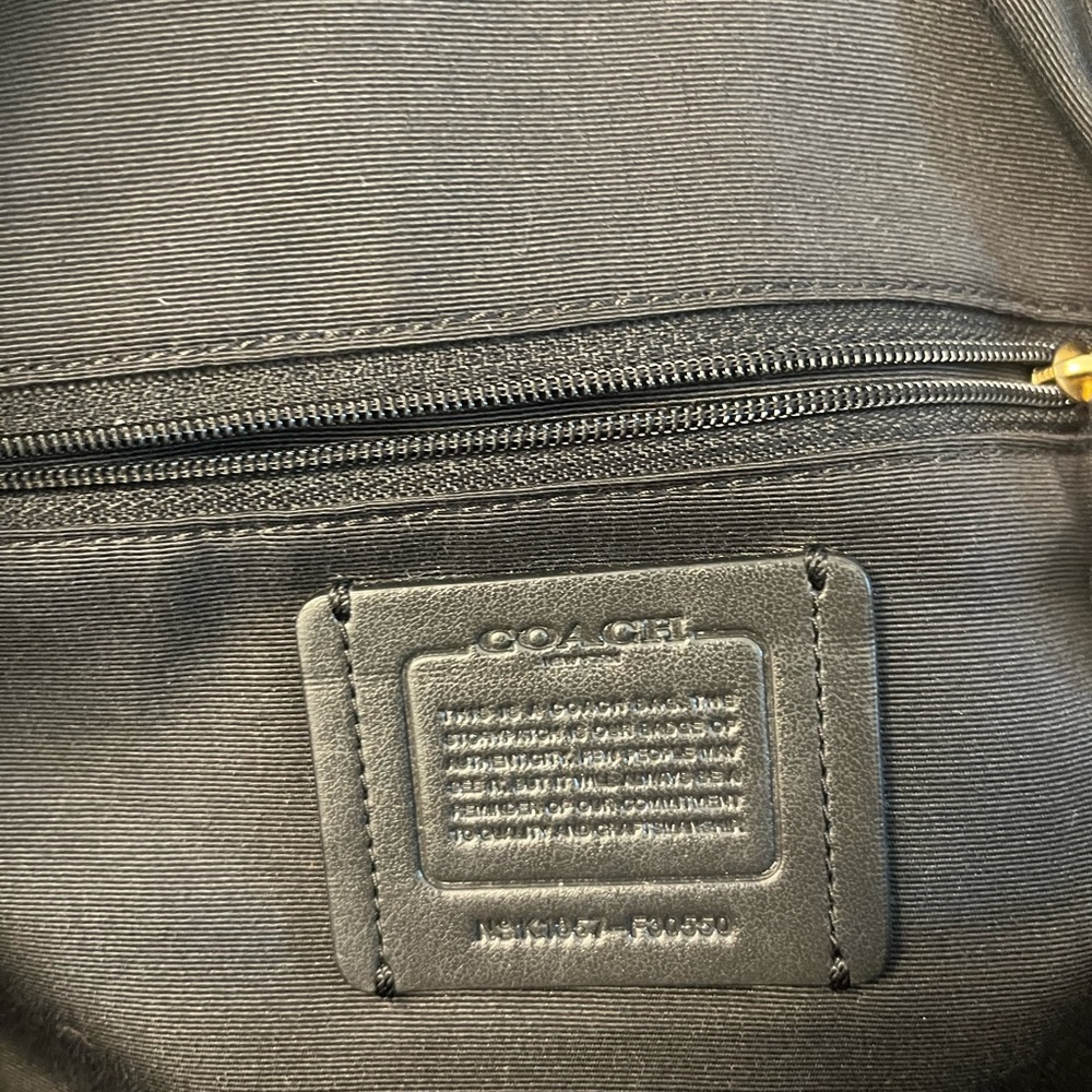 Coach Black Pebbled Medium Backpack - image 7